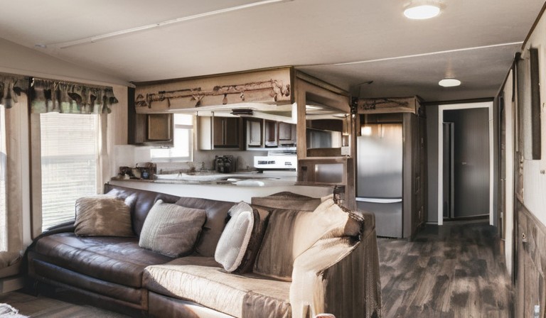 Is it possible to transport a mobile home with furniture inside?