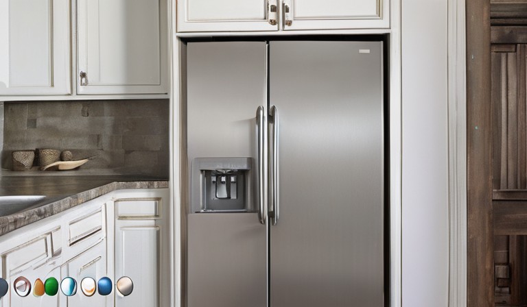 Achieving a polished look: Transforming a stainless steel refrigerator with paint