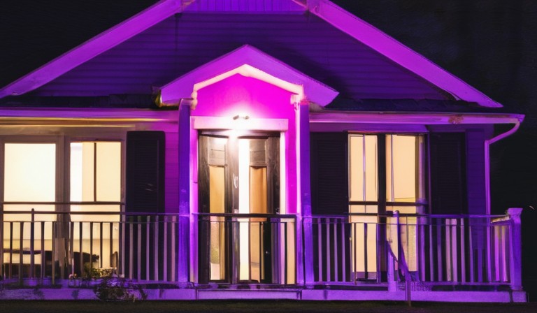 Decoding the Meaning Behind a Purple Light Illuminating a House